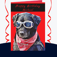 Gefeliciteerd Verkoelde Kerel Zwarte Lab Hond Kaar