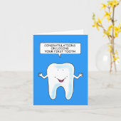 Gefeliciteerd Verlies van Eerste Tand Kaart (Gele Bloem)