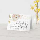 Gefeliciteerd Verloving Bride en Groom Kaart (Gele Bloem)