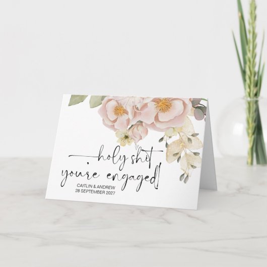 Gefeliciteerd Verloving Bride en Groom Kaart (Voorkant)