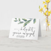 Gefeliciteerd Verloving Bride en Groom Kaart (Gele Bloem)