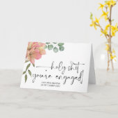 Gefeliciteerd Verloving Bride en Groom Kaart (Gele Bloem)