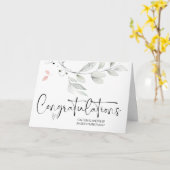 Gefeliciteerd Verloving Bride Groom Car Kaart (Gele Bloem)