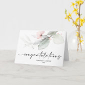 Gefeliciteerd Verloving Gift Floral Kaart (Gele Bloem)