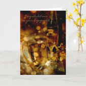 Gefeliciteerd Verloving Kaart (Gele Bloem)