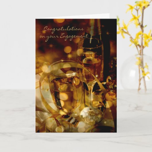 Gefeliciteerd Verloving Kaart (Gele Bloem)