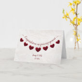 Gefeliciteerd verloving rode roze hartslag kaart (Gele Bloem)