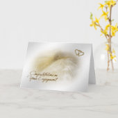 Gefeliciteerd Verloving Wenskaart Kaart (Gele Bloem)