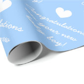 Gefeliciteerd verpakkingspapier voor nieuwe baby cadeaupapier (Rol Hoek)