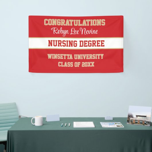 Gefeliciteerd! Verpleegkunde graad! Afgestudeerd Spandoek (Beurs)