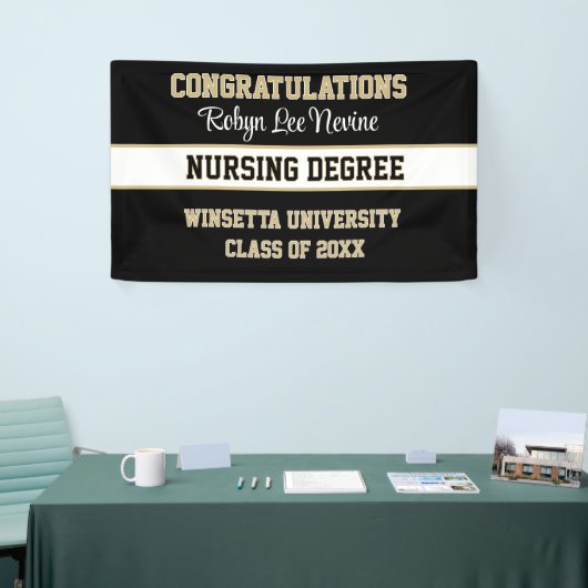 Gefeliciteerd! Verpleegkunde graad! Afgestudeerd Spandoek (Beurs)