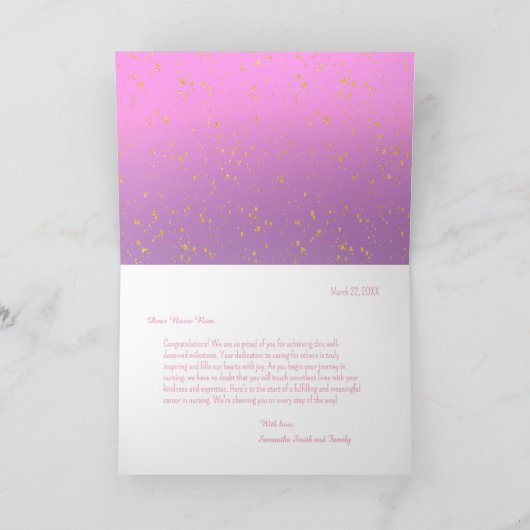 Gefeliciteerd Verpleegkundige Afstuderen Kaart (Binnen)