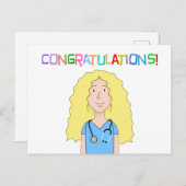 Gefeliciteerd verpleegster briefkaart (Voorkant / Achterkant)