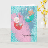 Gefeliciteerd, verwacht Baby Kaart (Gele Bloem)