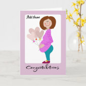 Gefeliciteerd Verwacht je mama kaart (Gele Bloem)