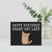 Gefeliciteerd Verwend Cat Lady Briefkaart (Staand voorkant)