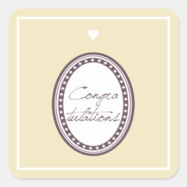 Gefeliciteerd Vierkante Sticker