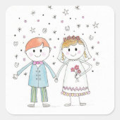 Gefeliciteerd Vierkante Sticker (Voorkant)