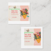 Gefeliciteerd Vierkante Visitekaartje (Voorkant / Achterkant)