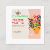 Gefeliciteerd Vierkante Visitekaartje (Achterkant)