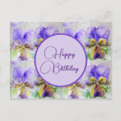 Gefeliciteerd Viola bloemendames Ansichtkaart Briefkaart (Voorkant)