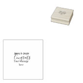 Gefeliciteerd voeg naam bericht huwelijk pasgetrou rubberstempel (Gestempeld)