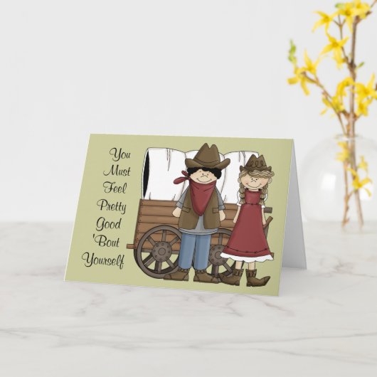 Gefeliciteerd Voel je goed Kaart - Western (Gele Bloem)