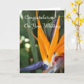Gefeliciteerd Vogel Paradise Kaart (Gele Bloem)