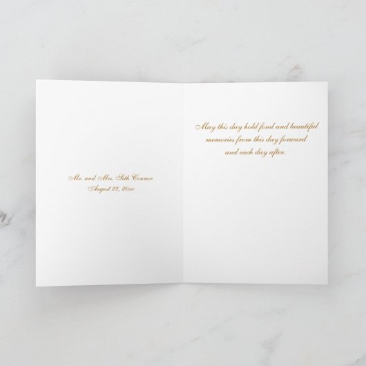 Gefeliciteerd voor het huwelijk met Bride en Groom Kaart (Binnen)