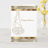 Gefeliciteerd voor het huwelijk met Bride en Groom Kaart (Gele Bloem)