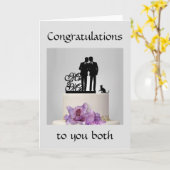 Gefeliciteerd voor jullie beiden - Silhouette Card Kaart (Gele Bloem)