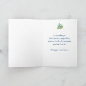 Gefeliciteerd voor koppel met Schattigee papegaai Kaart (Binnen)