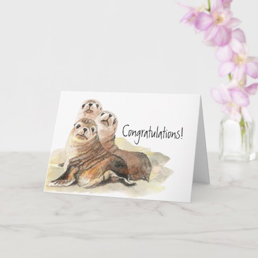 Gefeliciteerd voor om het even welke zegels van go kaart (Orchidee)