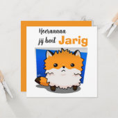 Gefeliciteerd vos, fox kaart (Voorkant / Achterkant in situ)