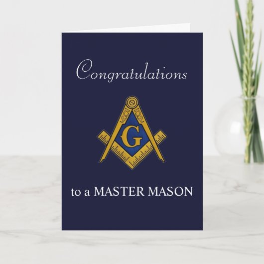 Gefeliciteerd Vrijmetselaar Master Mason Bedankkaart (Voorkant)