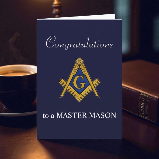 Gefeliciteerd Vrijmetselaar Master Mason Bedankkaart