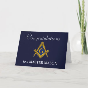 Gefeliciteerd Vrijmetselaar Master Mason Bedankkaart