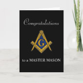 Gefeliciteerd Vrijmetselaar Master Mason Bedankkaart (Voorkant)
