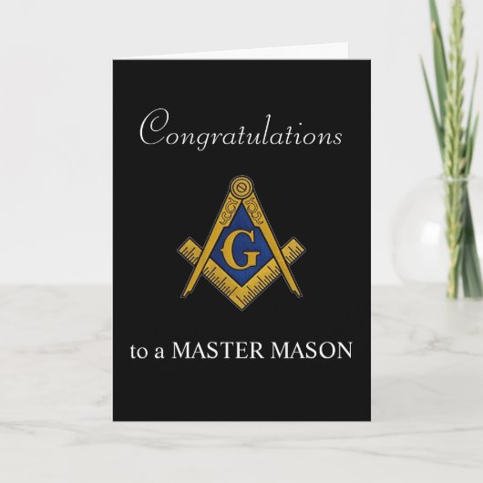 Gefeliciteerd Vrijmetselaar Master Mason Bedankkaart (Voorkant)