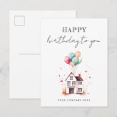 Gefeliciteerd Watercolor House Realty met je verja Briefkaart (Voorkant / Achterkant)