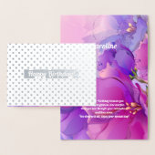 Gefeliciteerd. Waterverf bloemenluxe Folie Kaarten (Display)