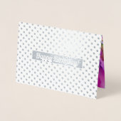 Gefeliciteerd. Waterverf bloemenluxe Folie Kaarten (Voorkant)