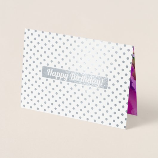 Gefeliciteerd. Waterverf bloemenluxe Folie Kaarten (Voorkant)