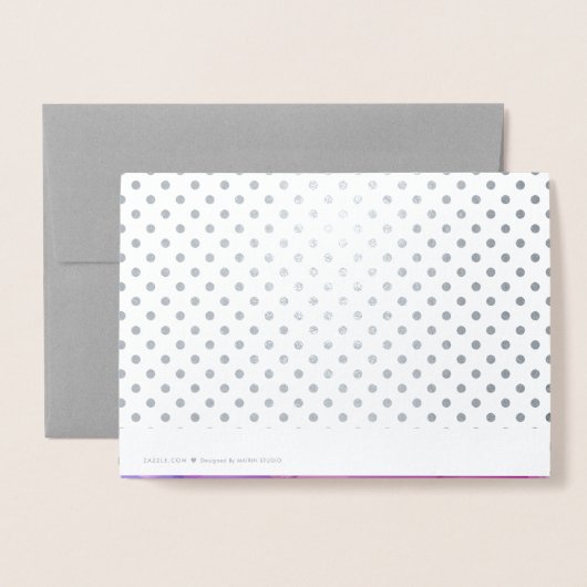 Gefeliciteerd. Waterverf bloemenluxe Folie Kaarten (Met envelop)