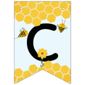 Gefeliciteerd Waterverf Bumble Bees Baby shower Vlaggetjes (Eerste vlag)