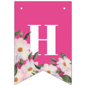 Gefeliciteerd Waterverf Roses Ballerina Vlaggetjes (Tweede vlag)