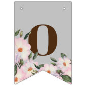 Gefeliciteerd Waterverf Roses Ballerina Vlaggetjes (Tweede vlag)