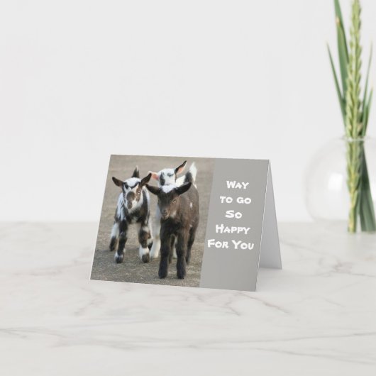 "GEFELICITEERD" ****WAY TO GO**** KAART (Voorkant)