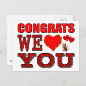 Gefeliciteerd, we houden van je briefkaart (Voorkant / Achterkant)