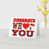 Gefeliciteerd, we houden van je kaart (Gele Bloem)